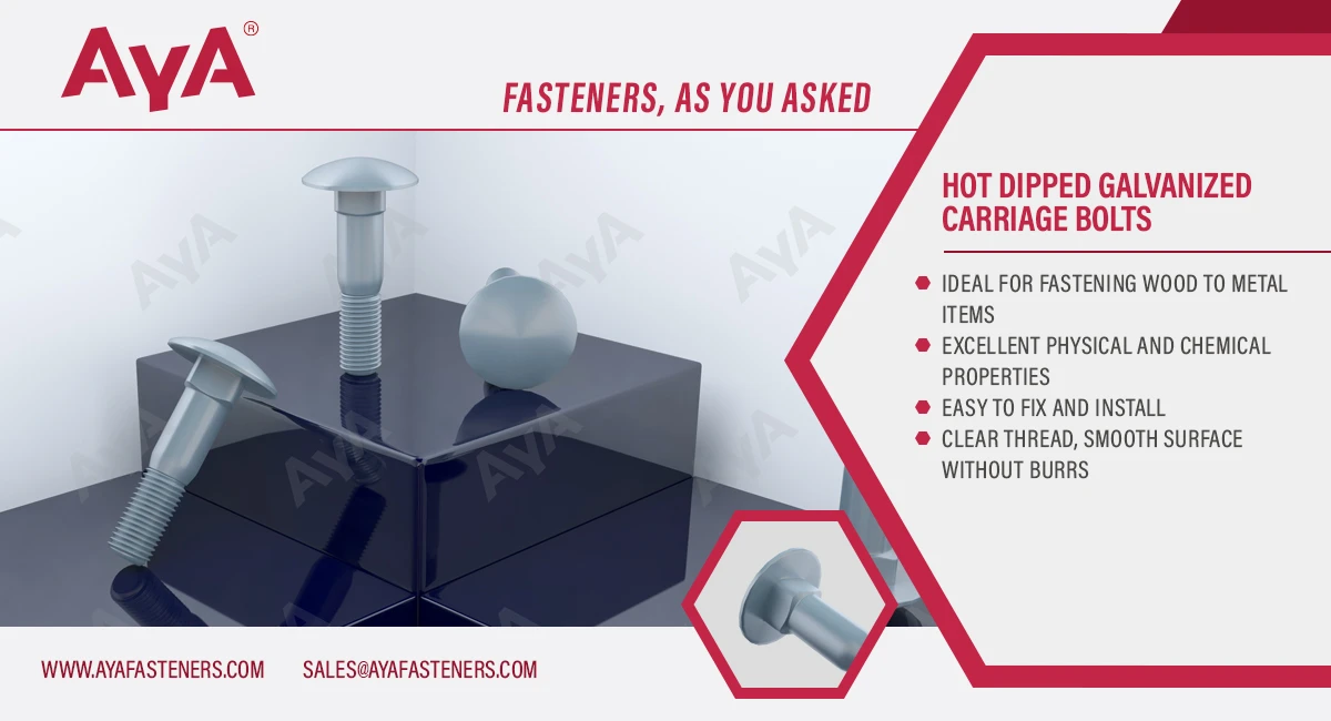 Hot Dipped Galvanized Carriage Bolts advantage Hot Dipped Galvanized Carriage Bolts advantage