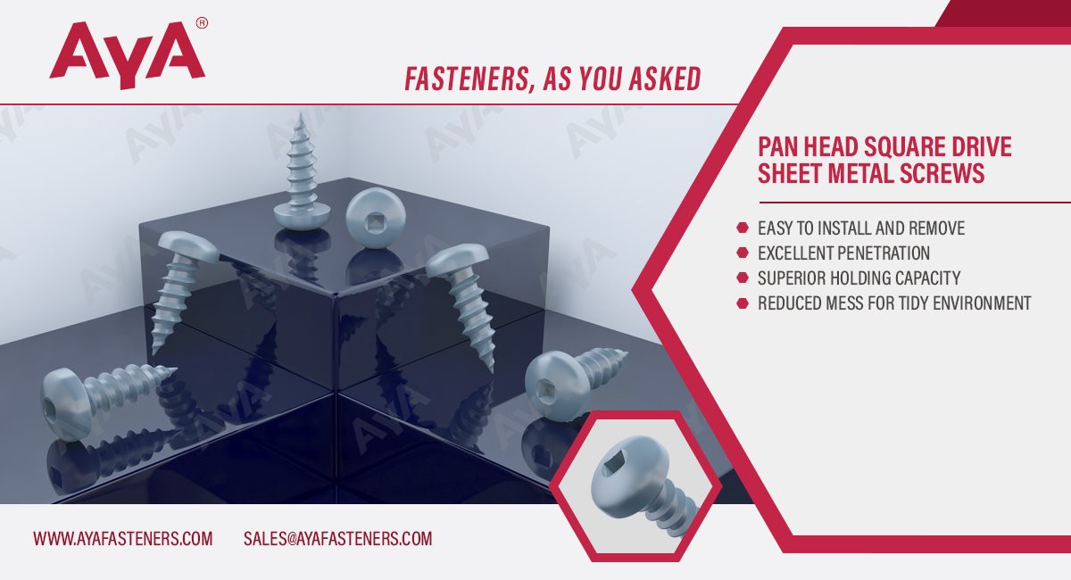 Pan Head Square Drive Sheet Metal Screws-ASME B 18.6.5M-advanatage