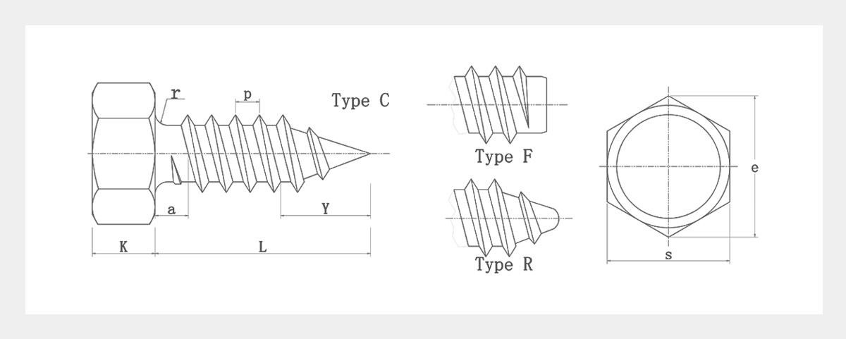 Stainless Steel Self Tapping Hex Head Screws-ISO 1479-2D